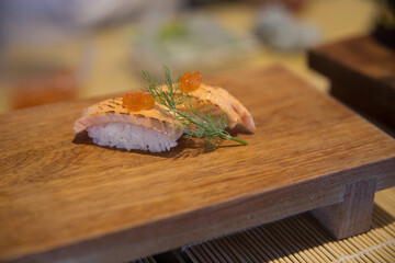 Seared salmon with dill