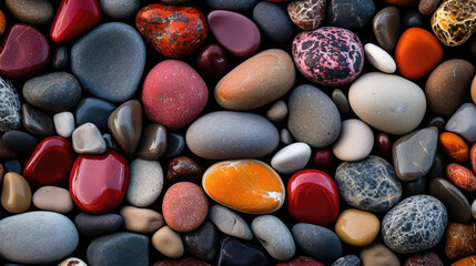 Stones texture beach colorful