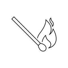 Burning matchstick icon design. Matchstick icon. isolated on white background. vector illustration
