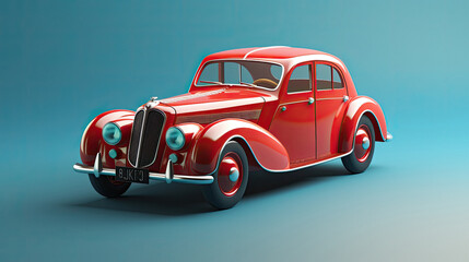 3D car auto vintage transport
