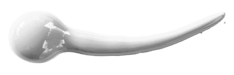 white watercolor drop zigzag isolated on transparent background