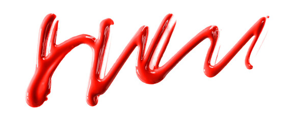 red watercolor drops zigzag isolated on transparent background