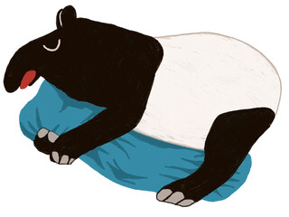 夢見るバクのイラスト素材