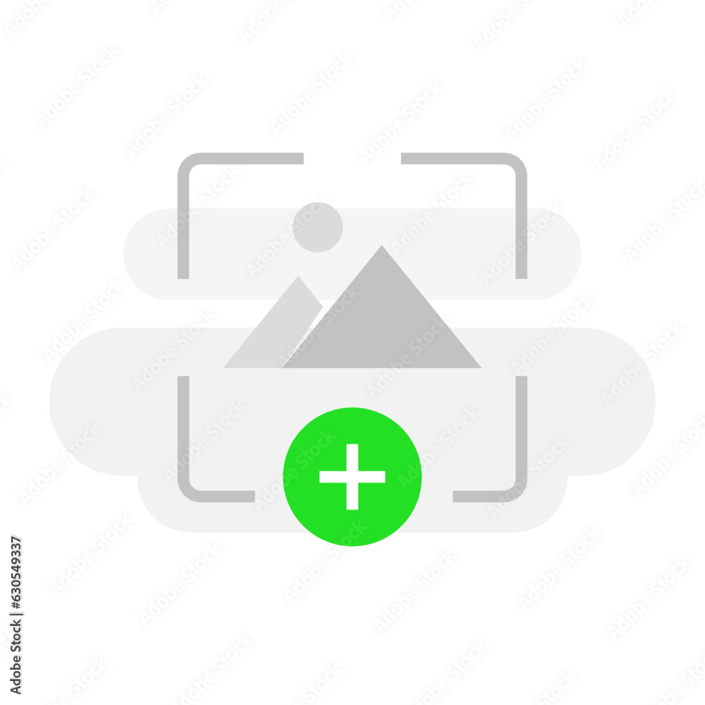 Poster drag and drop or add button, place image concept illustration flat design vector eps10. modern graph