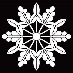 家紋です。沢瀉（おもだか）車といいます。