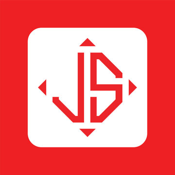Creative simple Initial Monogram JS Logo Designs.