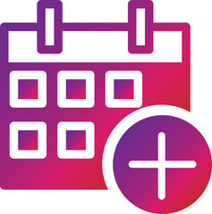 Obraz premium gradient style calendar icon 