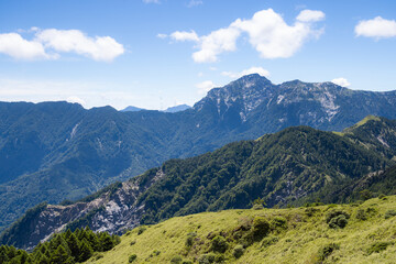 Fototapeta na wymiar Hehuanshan in Taroko National Park beautiful mountain range in Taiwan