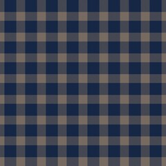 Gingham seamless pattern, brown and blue can be used in fashion decoration design. Bedding, curtains, tablecloths