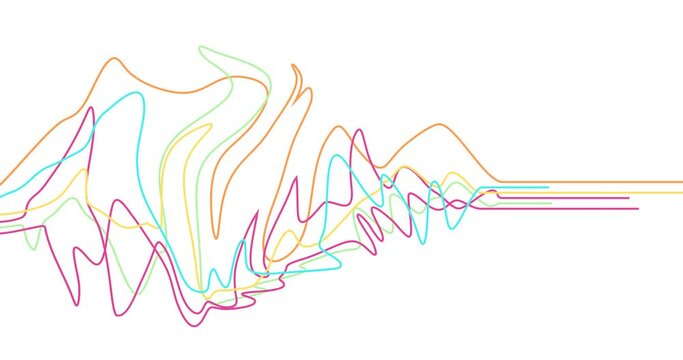 Process of solving, unleashing problems animation. Convert a complex problem to a simple business solution. Chaotic lines and doodles. Brainstorming video.
