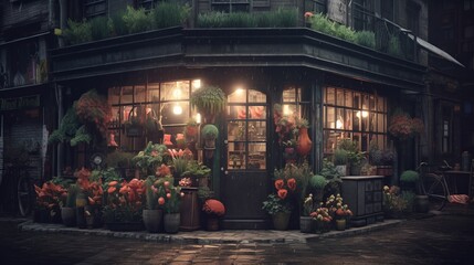 Naklejka premium 花屋イメージ,Generative AI AI画像