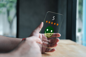 Customer choose the best experiences satisfaction feedback survey. Top smile satisfaction and top star for service. Questionnaire best excellent business services rating customer experience