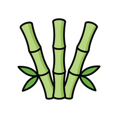 Fototapeta premium bamboo icon vector design temp[late in white background