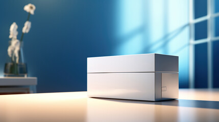 Blank White Packaging Box mockup