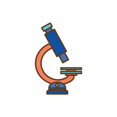 School microscope cartoon icon isolated vector illustration
