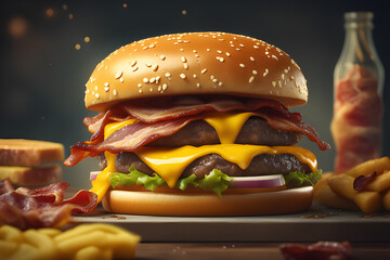 hamburger and fries
Generative AI