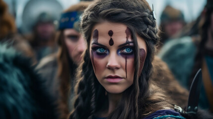 Fototapeta premium Viking Queen made with Generative AI technology