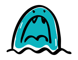 Abstract monster spray paint