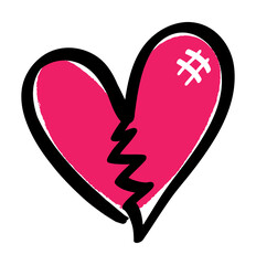 Broken heart spray paint © TWINS DESIGN STUDIO