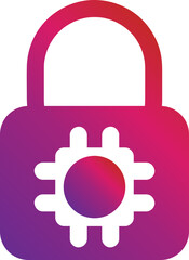 gradient style modern security padlock icon