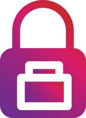 gradient style modern security padlock icon