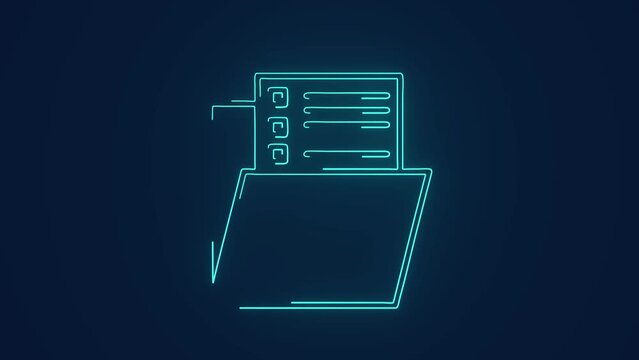 File folder storing information in computer animation