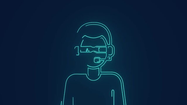 virtual assistant chatbot customer support animation