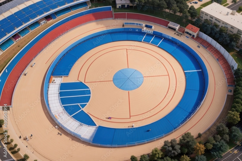 Wall mural arial view of the stadium