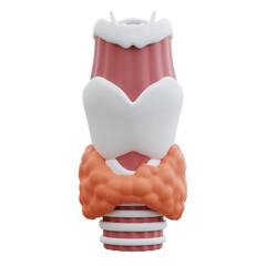 thyroid 3d illustration