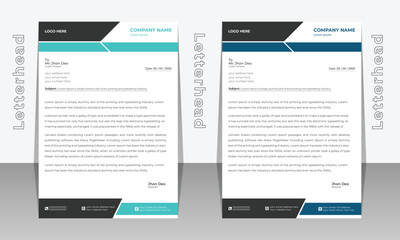 Modern and clean letterhead design vector template.