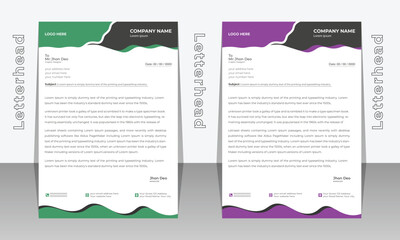 Modern and clean letterhead design vector template.