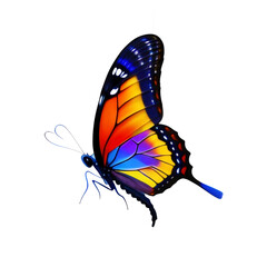Butterfly solated on transparent background.generative ai.