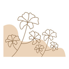 Boho Blob Leaf Corner