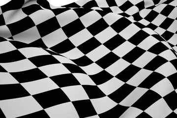 Digital png illustration of checkered flag on transparent background