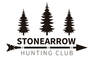 Obraz premium Stonearrow hunting club t-shirt design