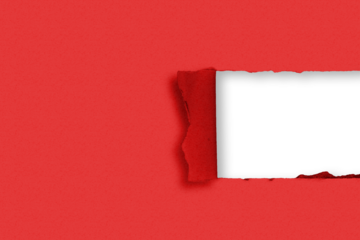 Digital png illustration of red ripped paper on transparent background
