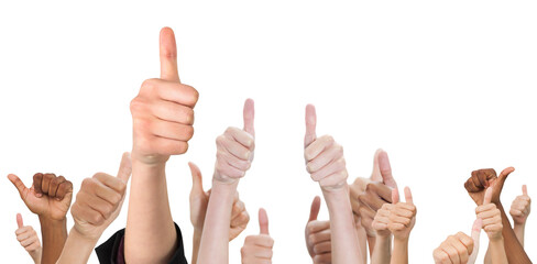 Digital png illustration of hands up on transparent background