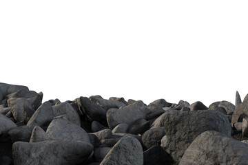Digital png illustration of landscape with rocks on transparent background