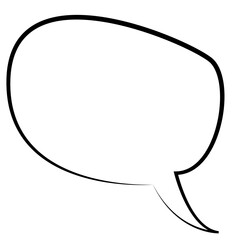Digital png illustration of speech bubble with copy space on transparent background