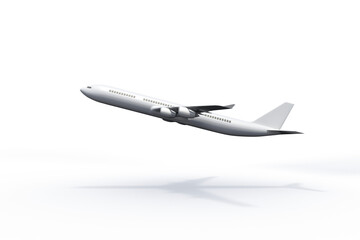 Digital png illustration of white plane starting on transparent background © vectorfusionart
