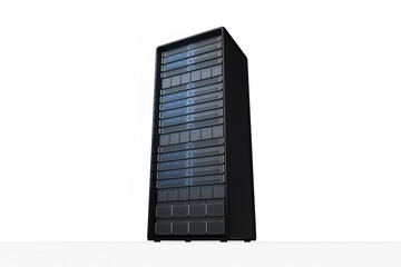 Digital png illustration of big server cabinet on transparent background