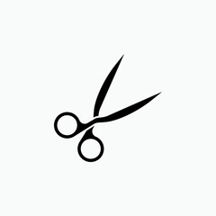 Scissor Icon. Cut, Cutting Tool . Barber Symbol - Vector Sign and Symbol for Design, Presentation, Website or Apps Elements.   
