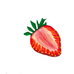 strawberry on white background
