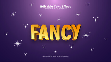 Fancy purple sparkling editable text effect