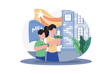 Communities hold candlelight vigils to remember those who have died in service.