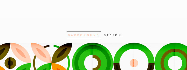 Colorful circles abstract background. Hi-tech design for wallpaper, banner, background, landing page, wall art, invitation, prints, posters