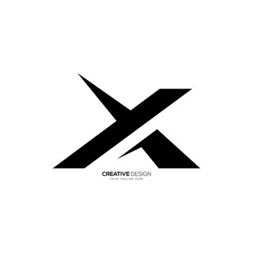 Letter y x k initial modern typography unique gaming monogram abstract logo. X logo. Y logo