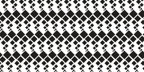 simple pattern with several box motifs lined up from big to small in black on a white background
