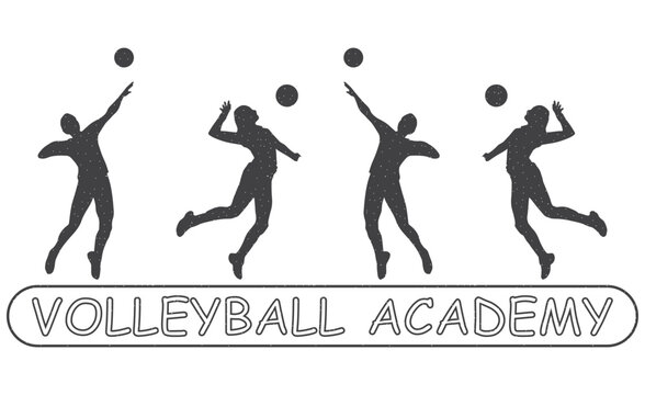 Volleyball Academy t-shirt design vector