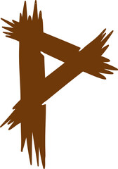 Wood Alphabet Letter P